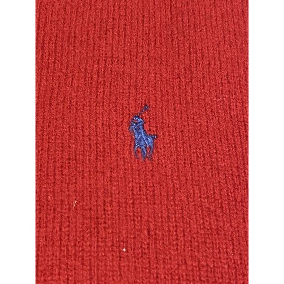 Vintage Polo Ralph Lauren Sweater Vest Adult XL Red 100% Lambs Wool Men’s - Picture 3 of 7